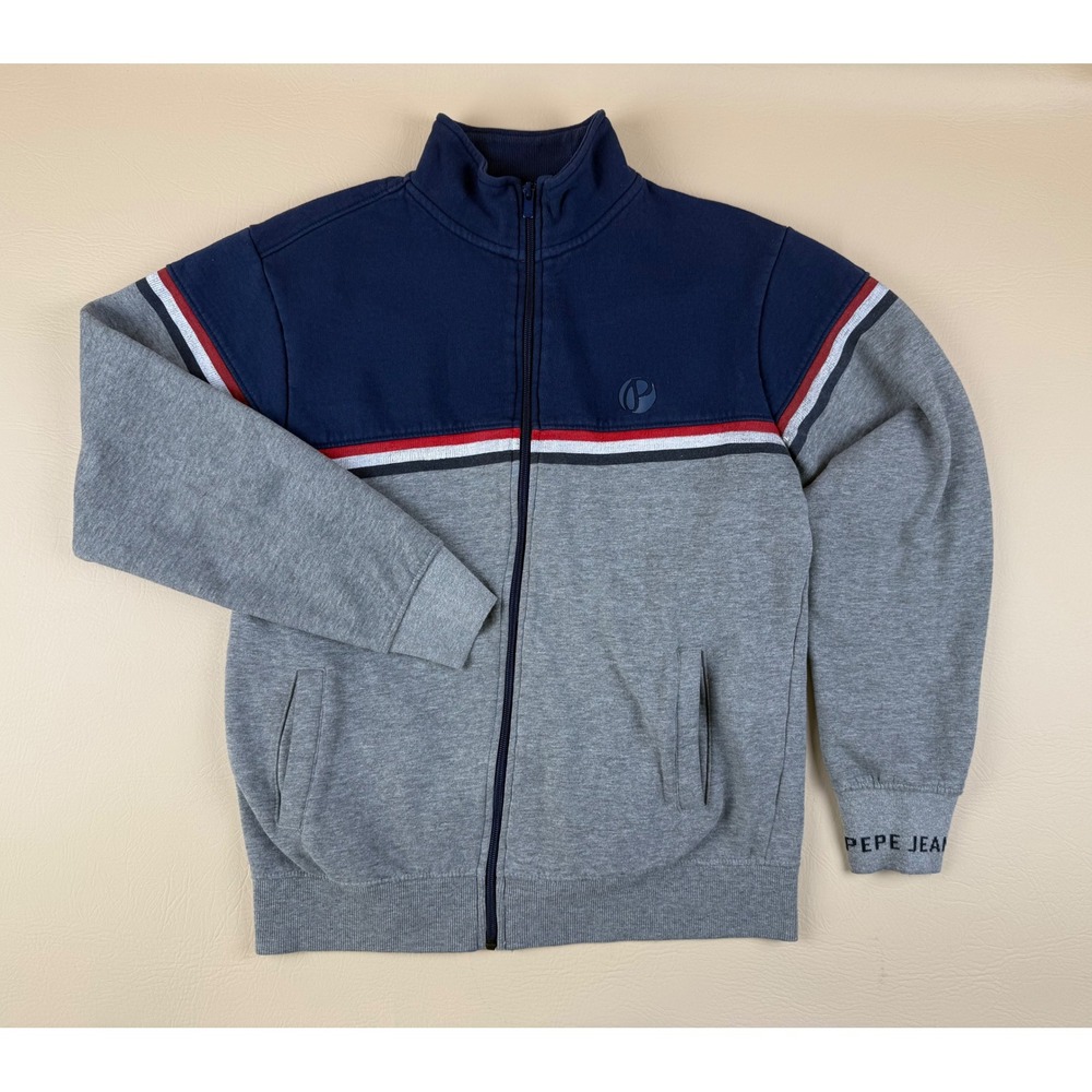 Retro Colorblock Track Jacket Zip Up Large Pepe Jeans